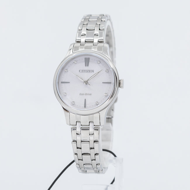 EM0890-85A-Citizen Ladies EM0890-85A Dress Crystals Dial Watch