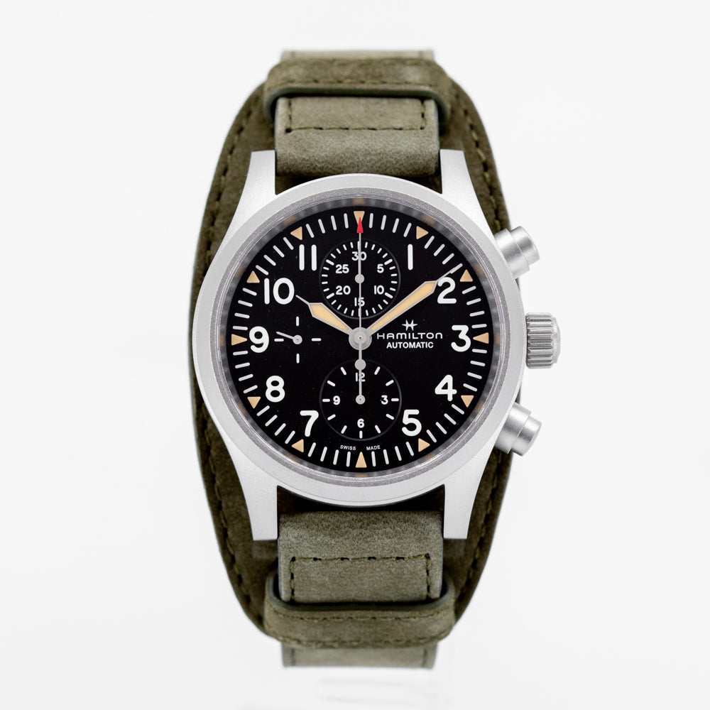 H71706830-Hamilton Men's H71706830 Khaki Field Auto Chrono Watch
