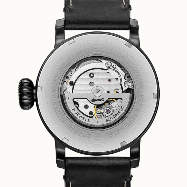 INI04805-Ingersoll Men's INI04805 Linden Automatic Black Dial Watch