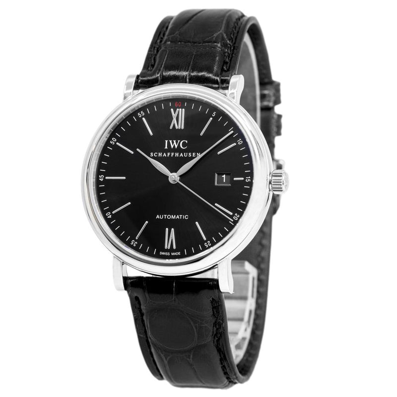 IW356502-IWC Men's IW356502 Portofino Black Dial Auto Watch