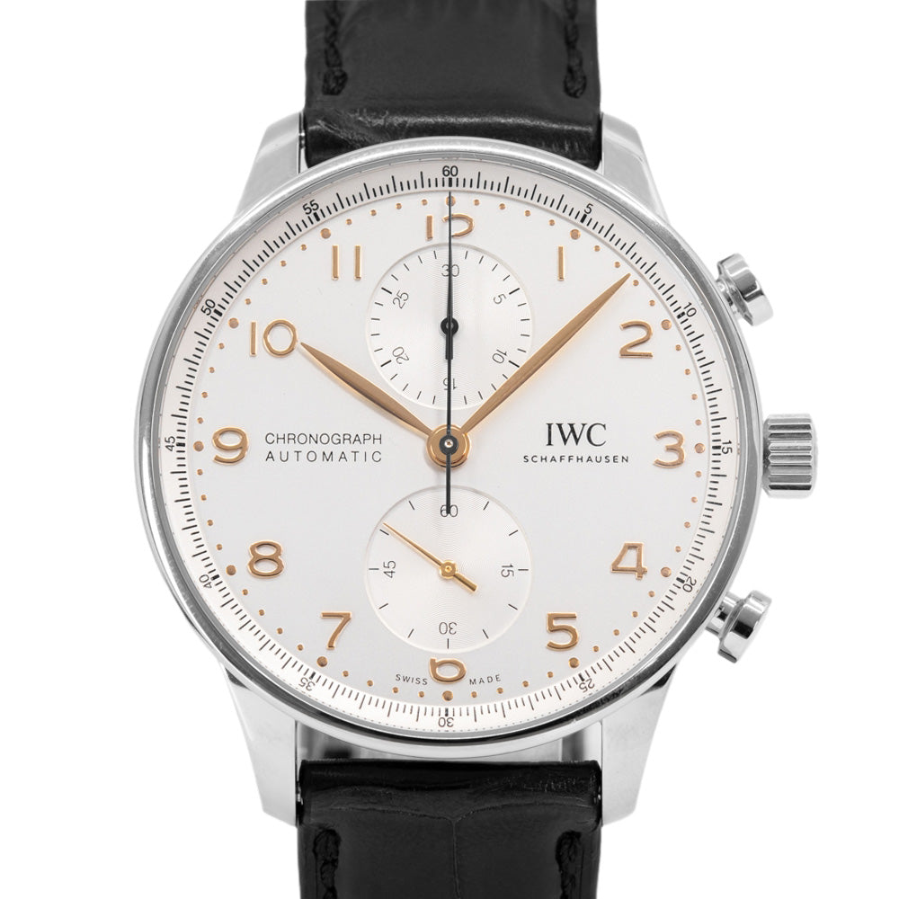 IW371604-IWC Men's IW371604 Portugieser Chrono Silver Dial Watch