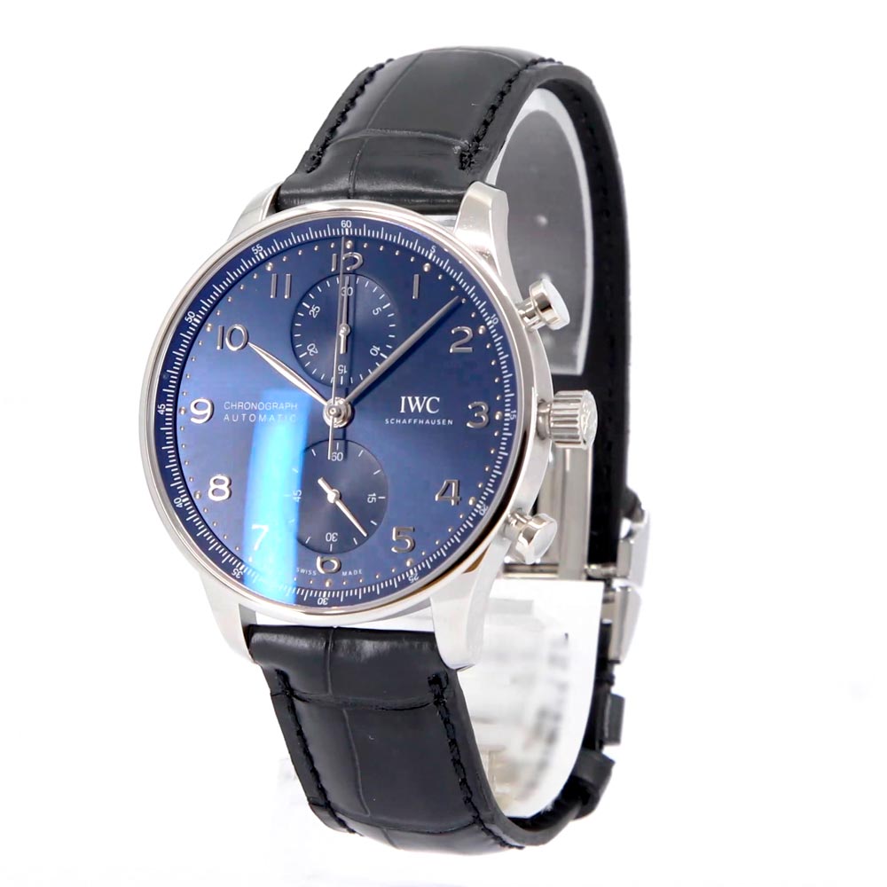 IW371606-IWC Men's IW371606 Portugieser Chrono Blue Dial Watch