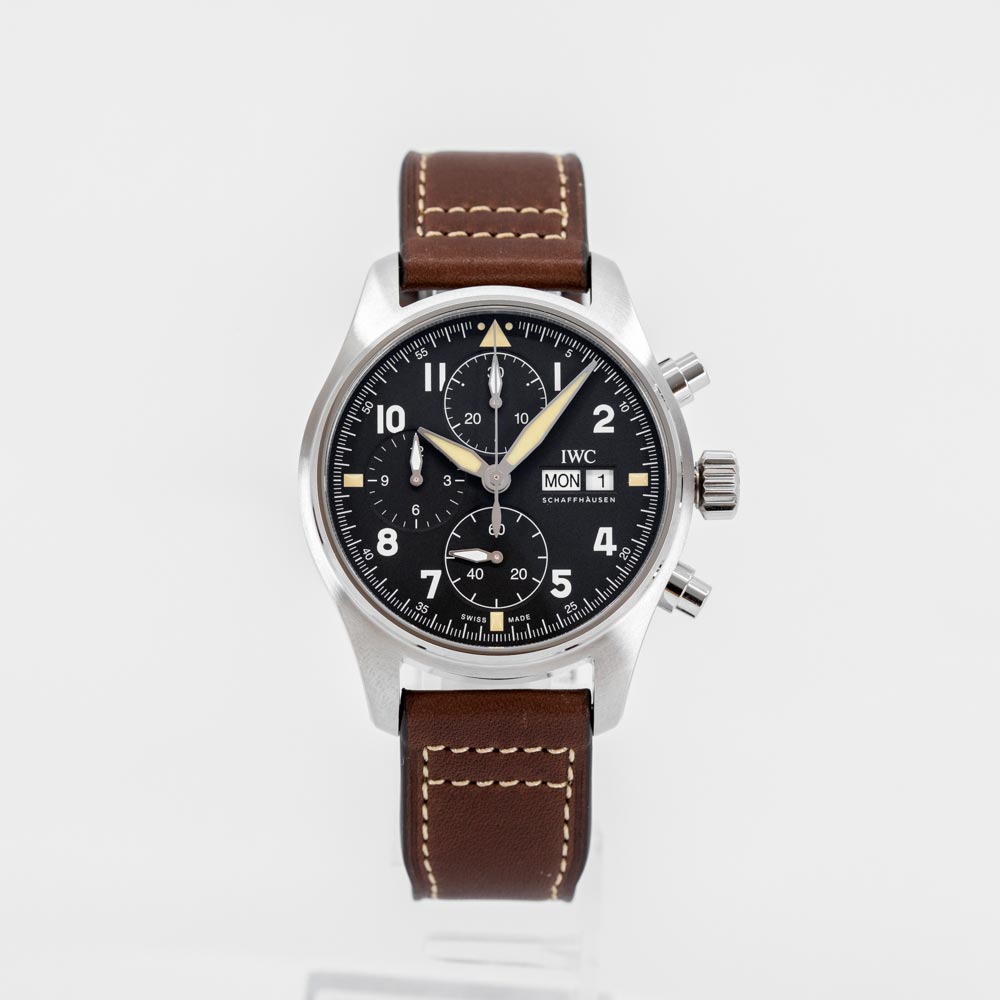 IW387903-IWC Men's IW387903 Pilot's Spitfire Chrono Black Dial  Watch