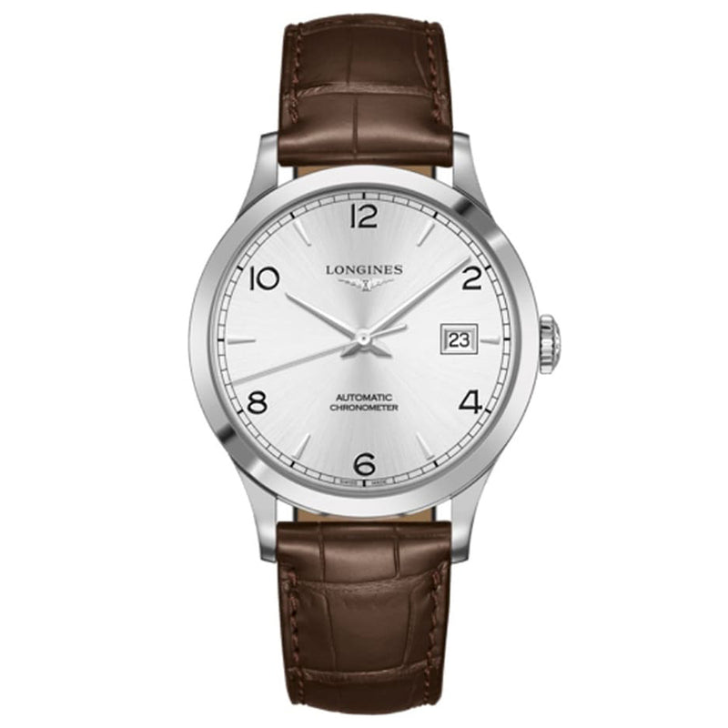 L28214762-Longines Men;s L2.821.4.76.2 Record Silver Dial COSC Watch