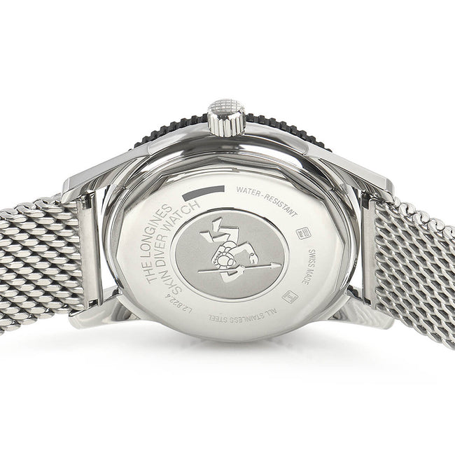 L28224566-Longines Men's L2.822.4.56.6 Skin Diver Black Dial Watch