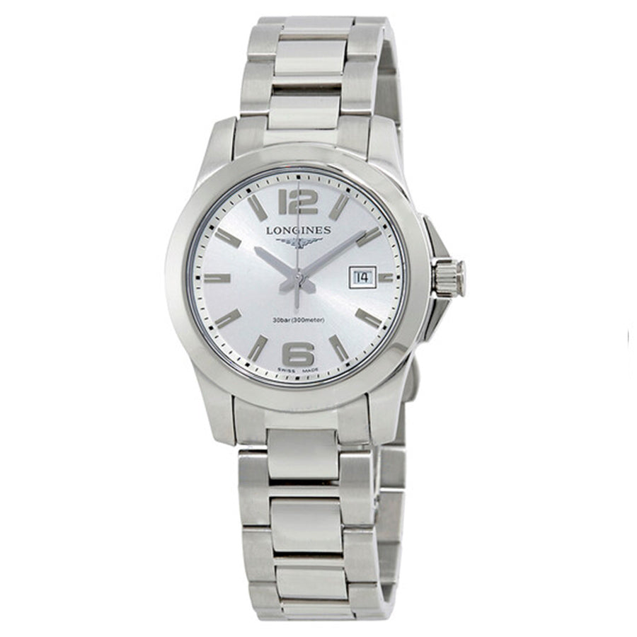L33764766-Longines Ladies L3.376.4.76.6 Conquest Silver Dial Watch