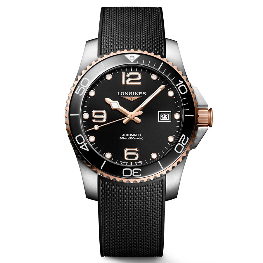 L37813589-Longines Men's L3.781.3.58.9 HydroConquest  Black Dial Watch
