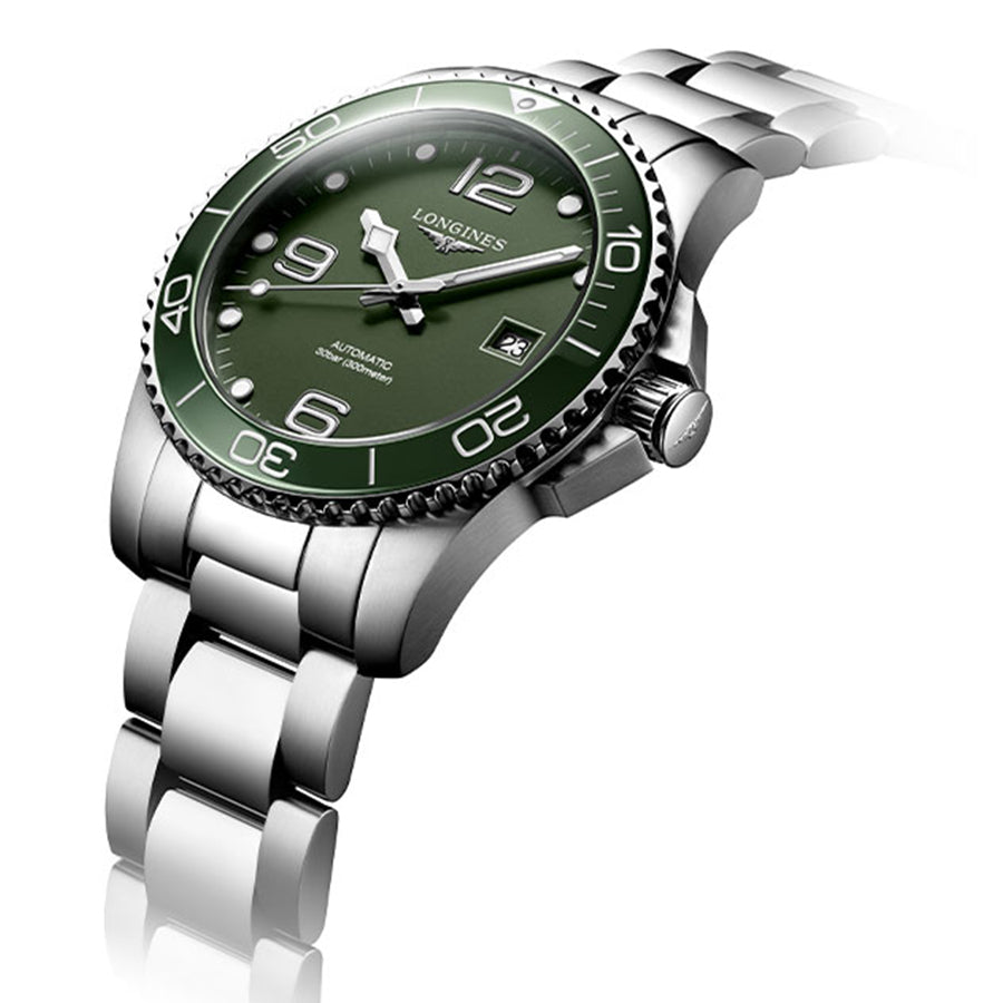 L37824066-Longines Men's L3.782.4.06.6 HydroConquest 43mm Green Dial 