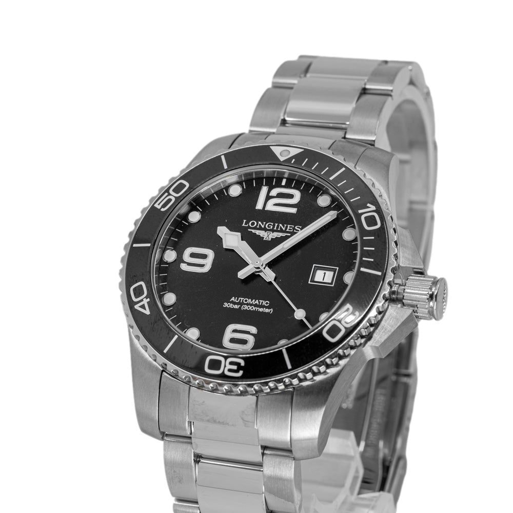 L37824566-Longines Men's L3.782.4.56.6 HydroConquest 43mm Black Dial 