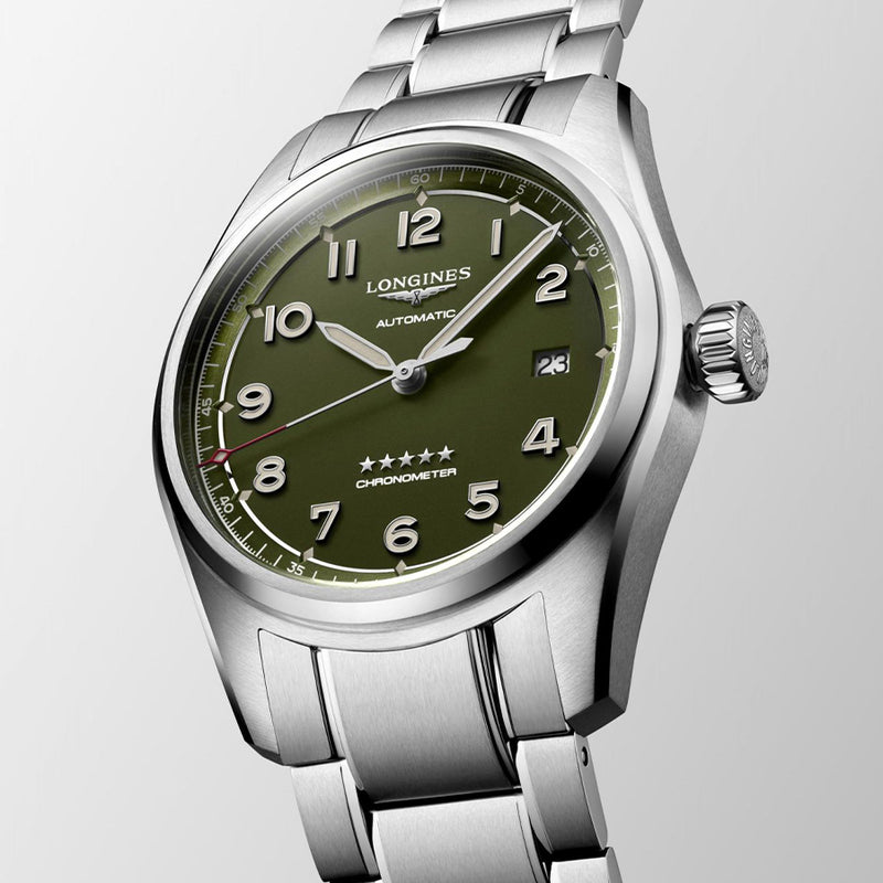 L38104036-Longines Men's L3.810.4.03.6 Spirit Green Dial COSC Watch