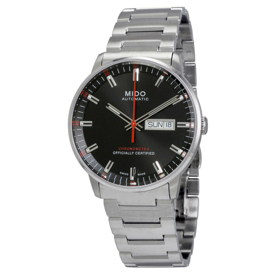 M0214311105100-Mido Men's M0214311105100 Commander II Black Dial Watch