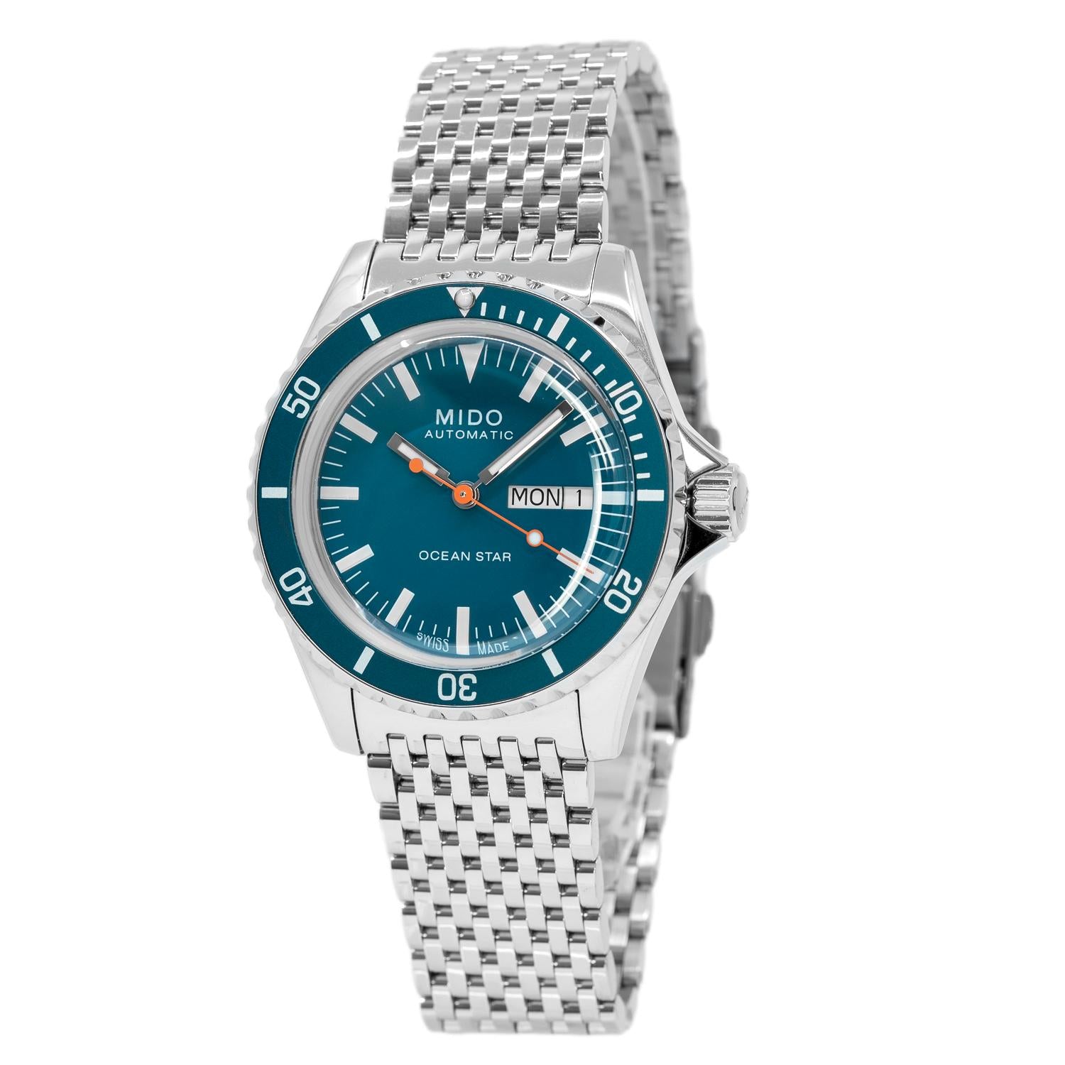 M0268301104100-Mido M026.830.11.041.00 Ocean Star Tribute Blue Dial Watch