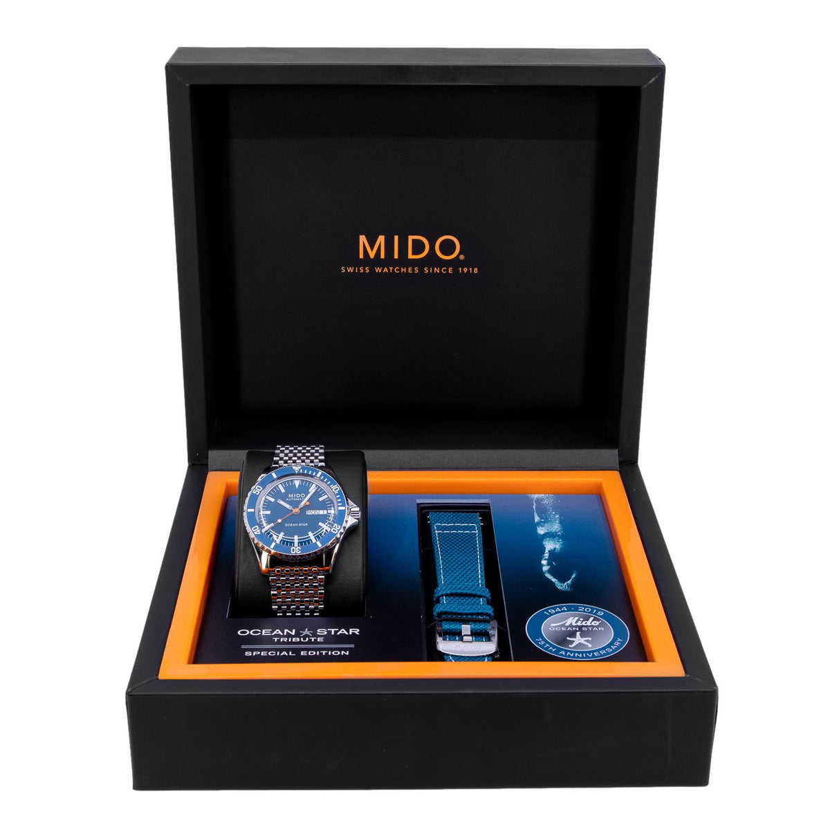 M0268301104100-Mido M026.830.11.041.00 Ocean Star Tribute Blue Dial Watch