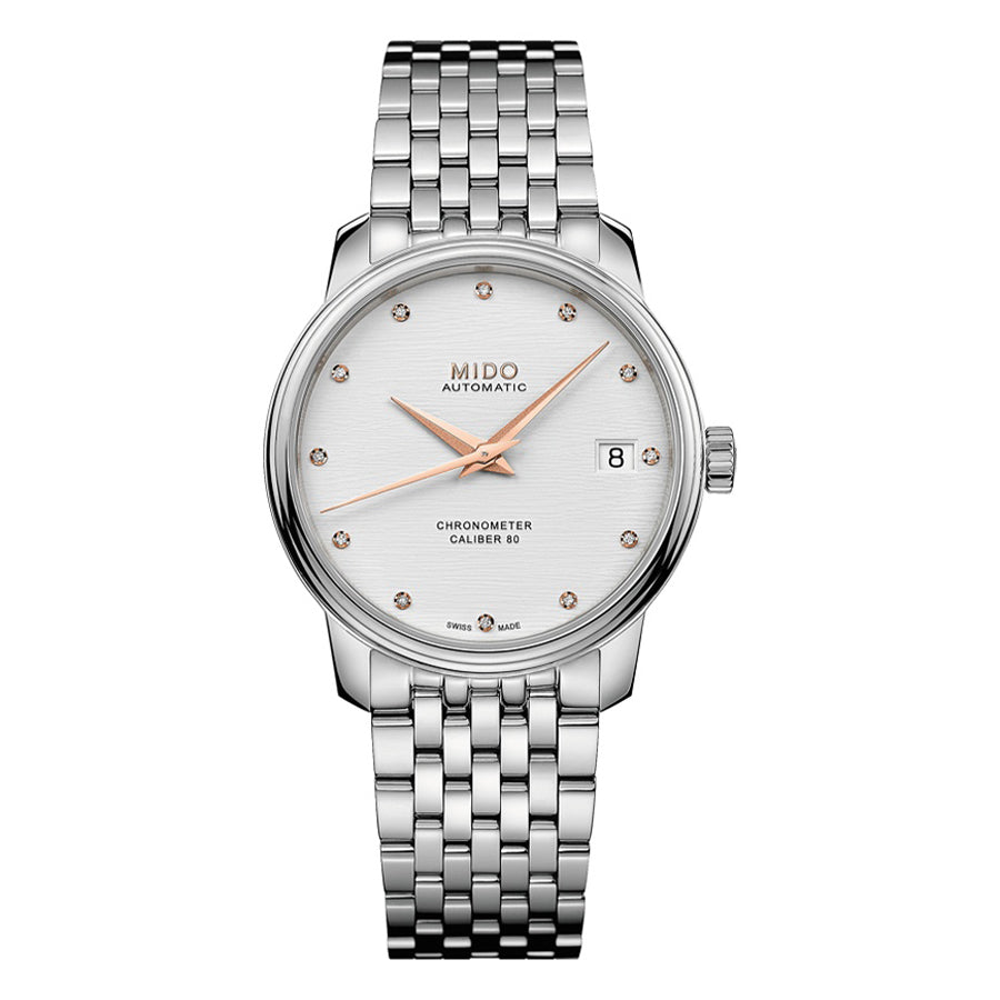 M0272081103600-Mido Ladies M027.208.11.036.00 Baroncelli Diamond COSC Watch