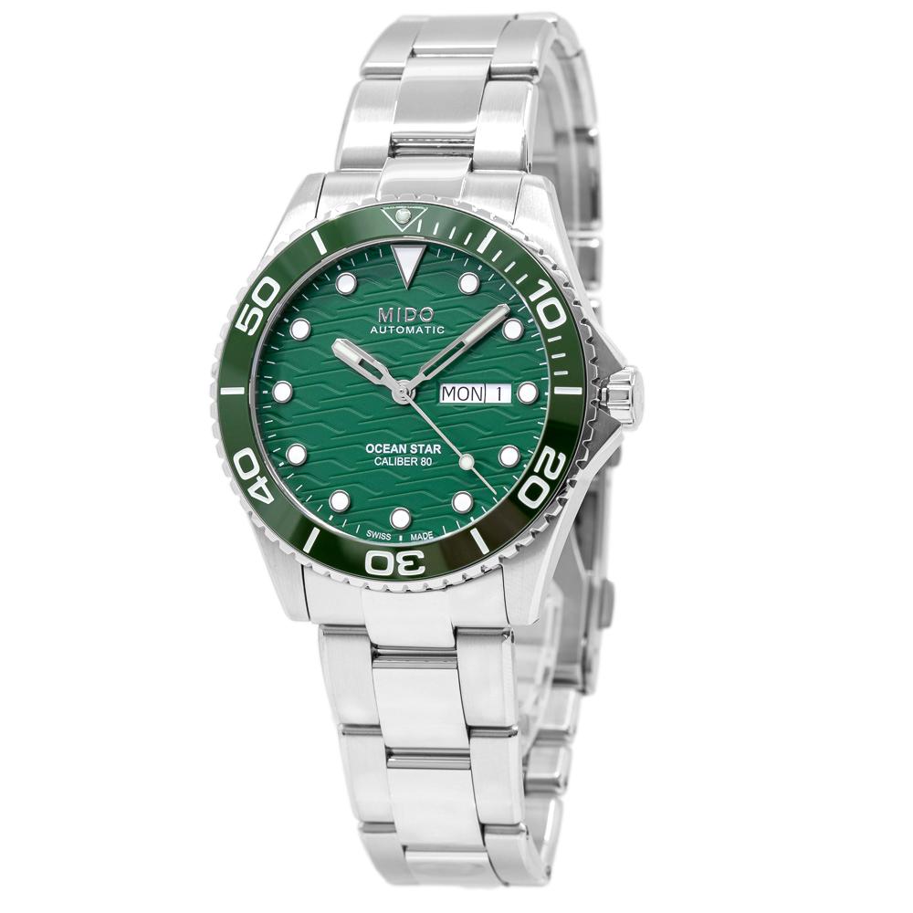 M0424301109100-Mido Men's M042.430.11.091.00 Ocean Star Green Dial Watch