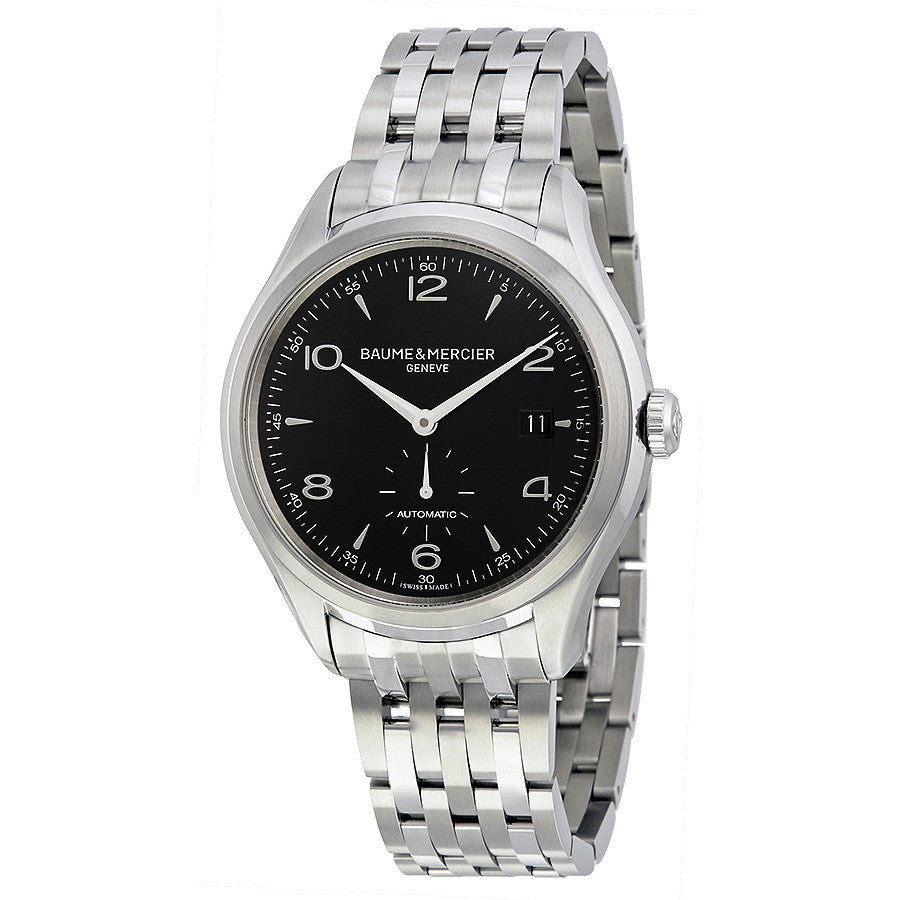 M0A10100-Baume&Mercier Men's M0A10100 Clifton Black Dial Watch