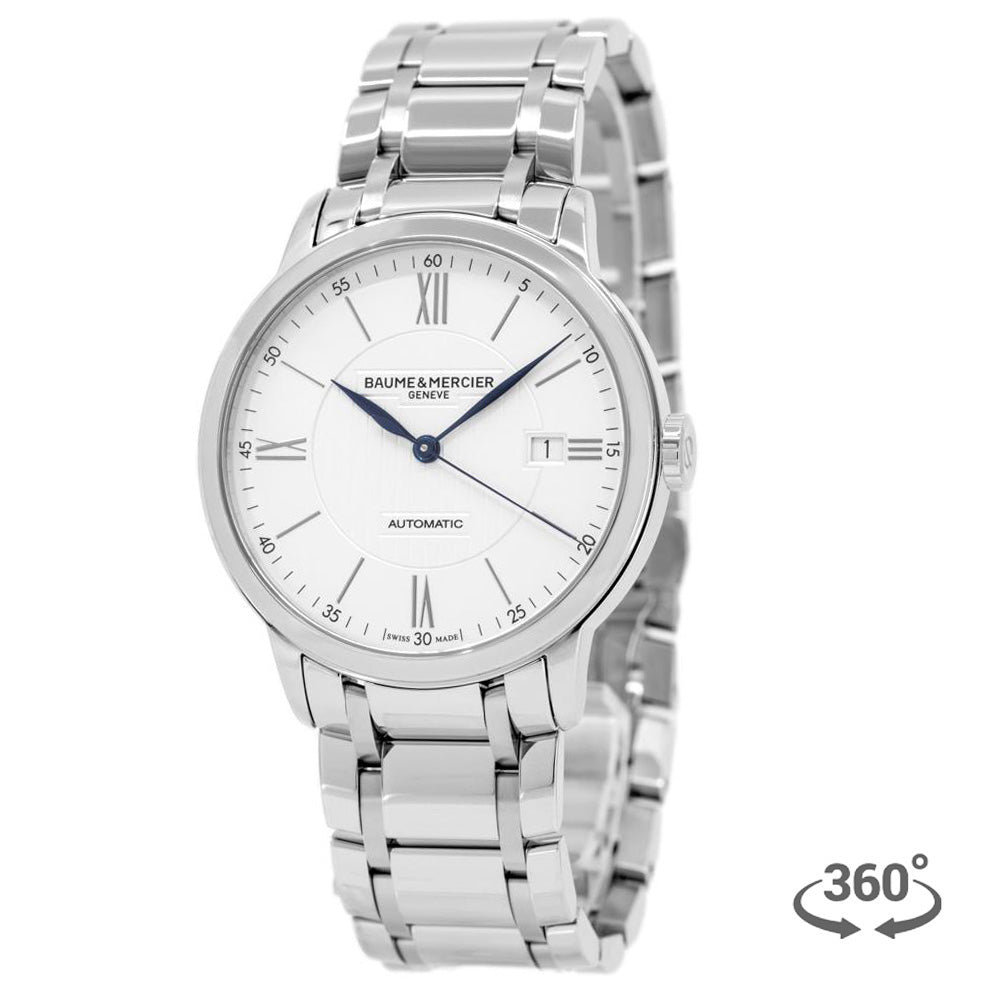 M0A10215-Baume&Mercier Men's M0A10215 Classima Silver Dial Watch