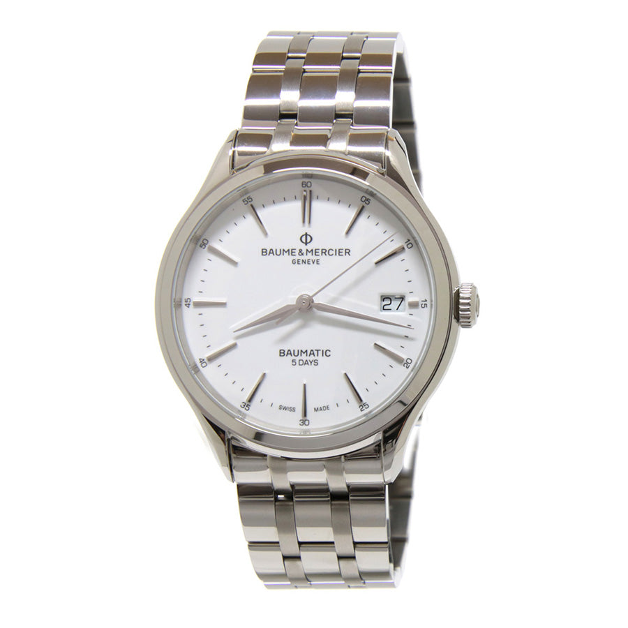 M0A10400-Baume&Mercier Men's M0A10400 Clifton White Dial Watch