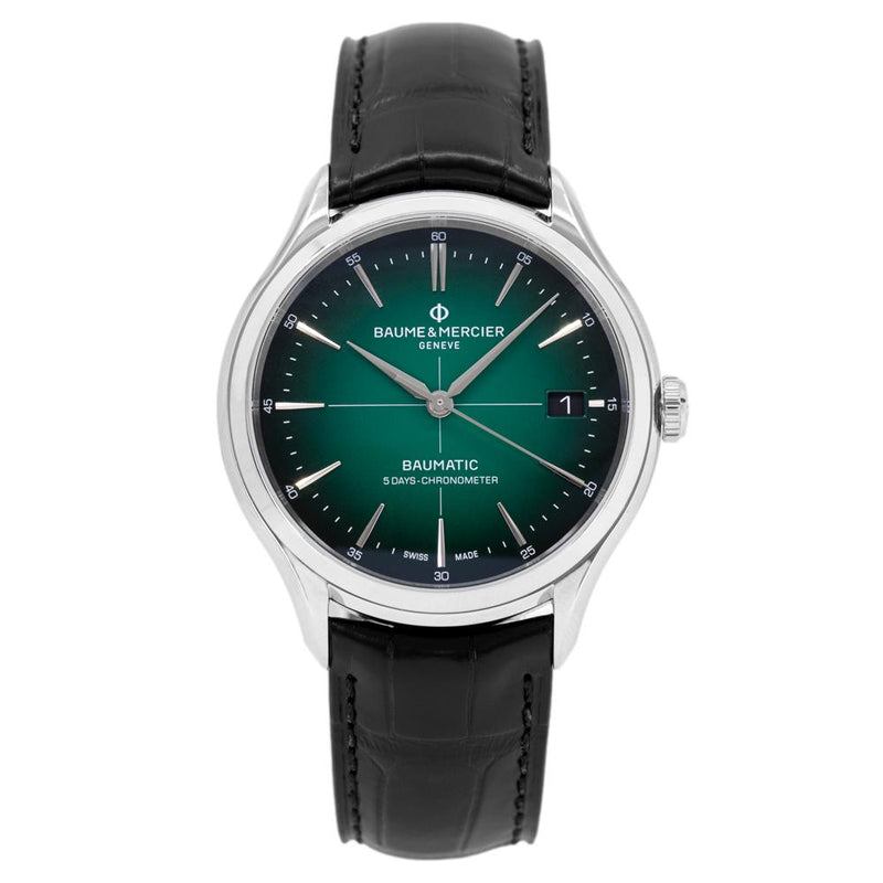 M0A10592-Baume&Mercier Men's M0A10592 Clifton Green Dial Watch
