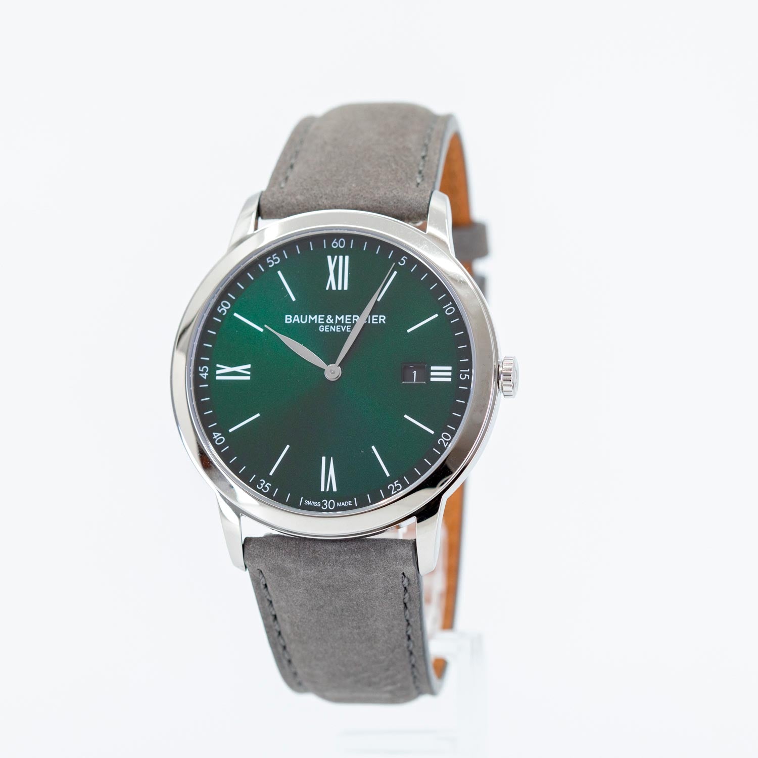 M0A10607-Baume&Mercier Men's M0A10607 Classima Green Dial Watch