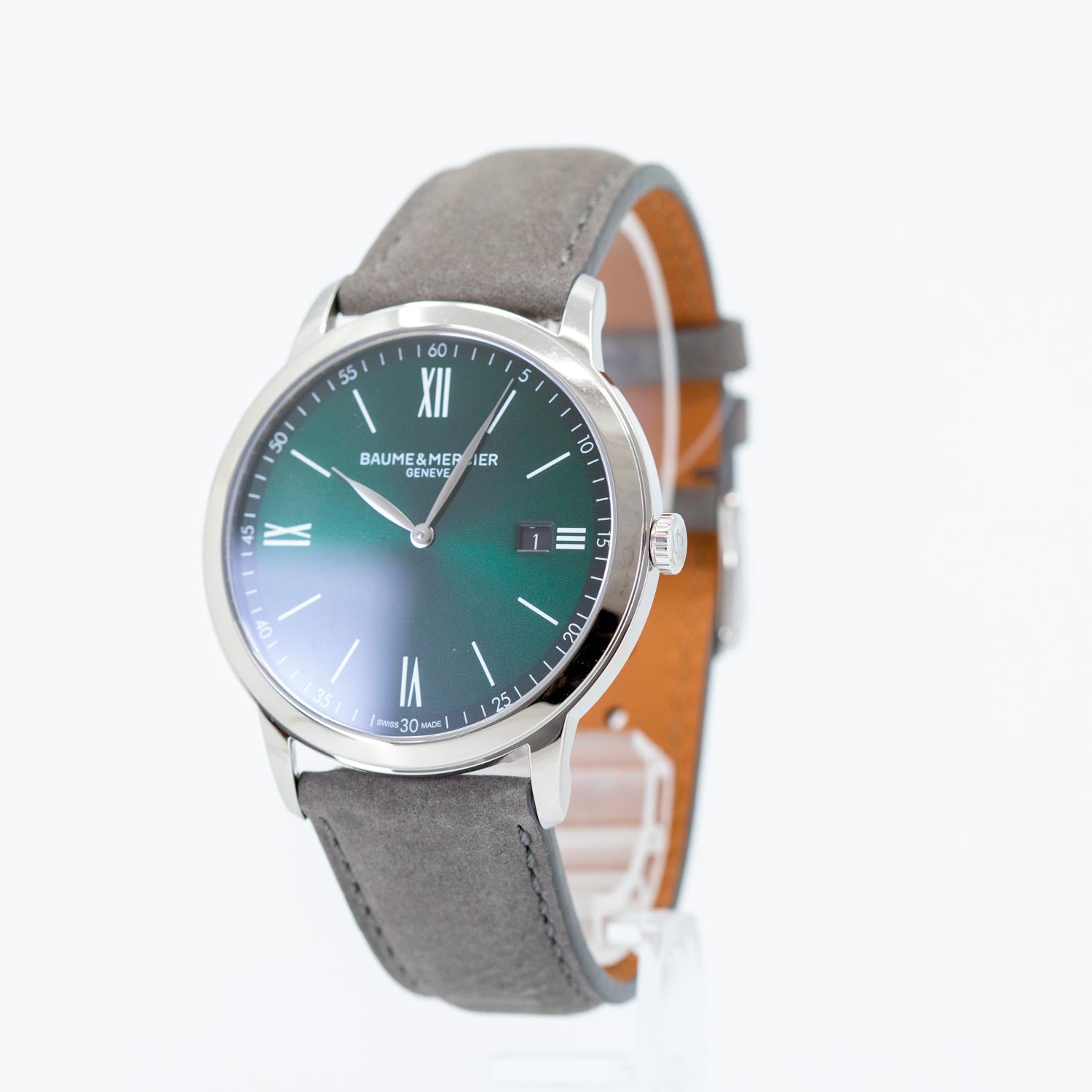 M0A10607-Baume&Mercier Men's M0A10607 Classima Green Dial Watch
