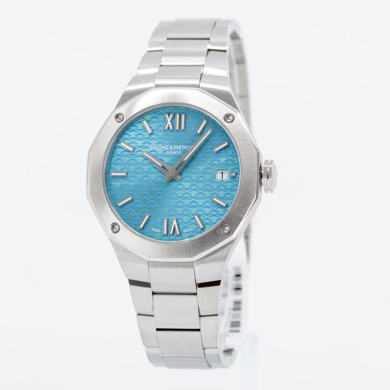 M0A10612-Baume & Mercier M0A10612 Riviera Azure Blue Dial Watch