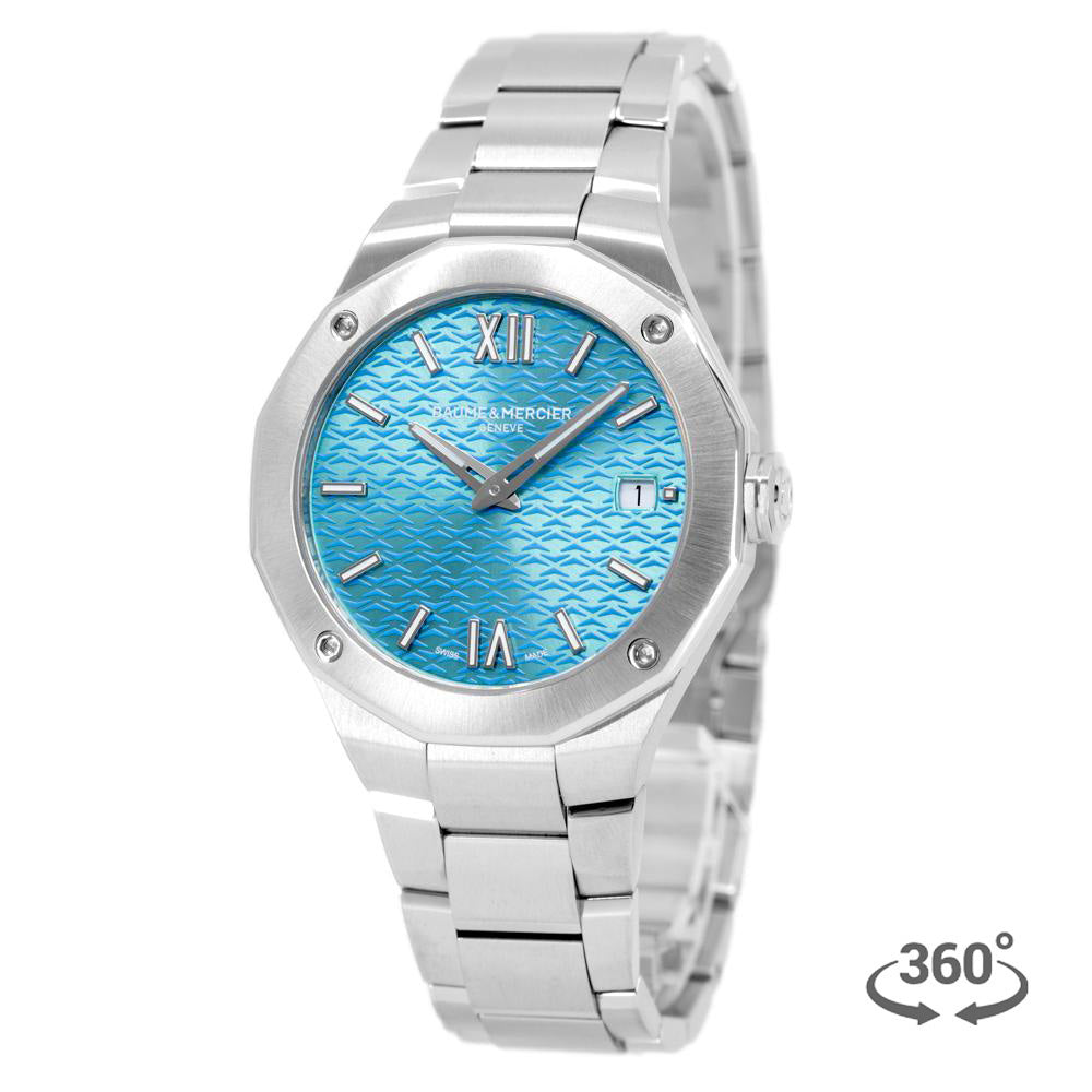 M0A10612-Baume & Mercier M0A10612 Riviera Azure Blue Dial Watch