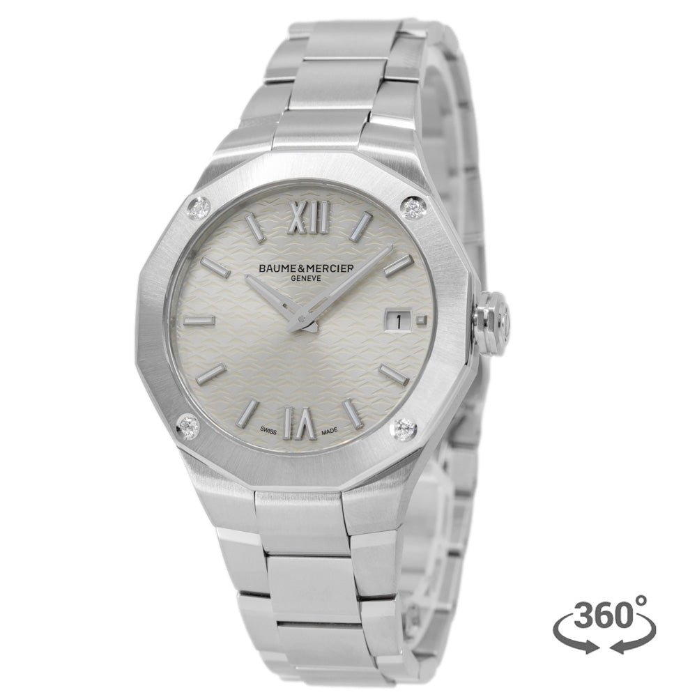 M0A10614-Baume & Mercier Ladies M0A10614 Riviera Silver Dial Watch