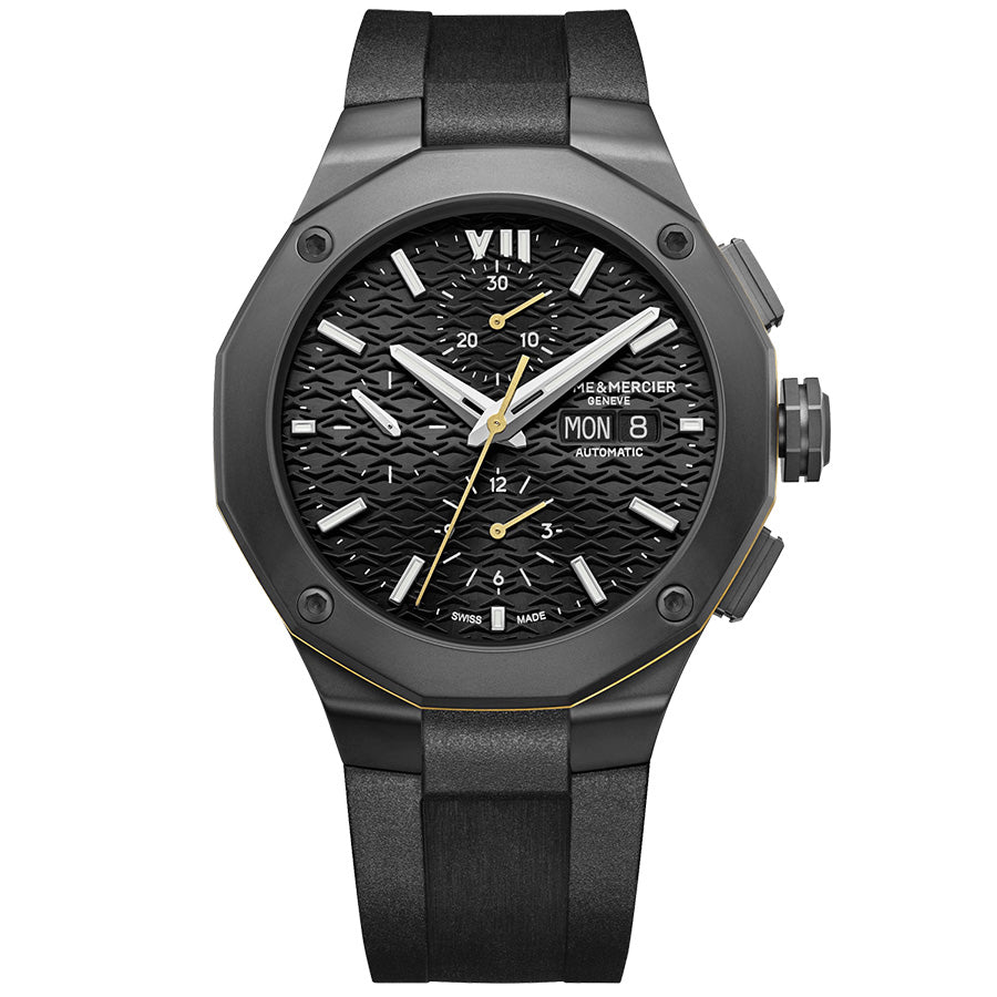 M0A10625-Baume&Mercier Men's M0A10625 Riviera PVD/DLC Black Watch
