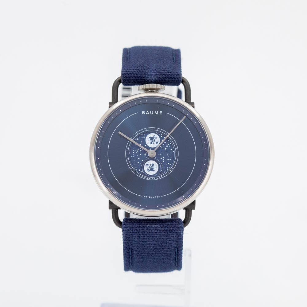 M0A10637-Baume & Mercier Men's M0A10637 Moon Phase Blue Watch