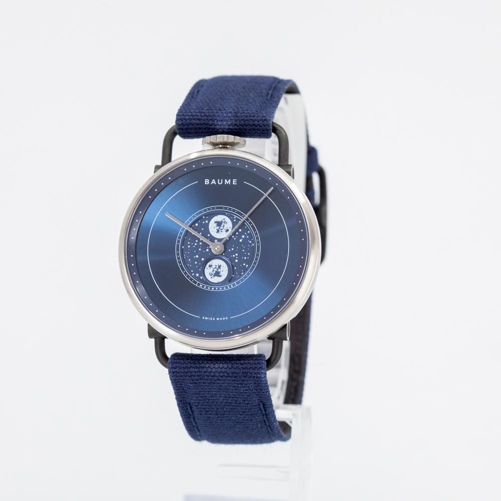 M0A10637-Baume & Mercier Men's M0A10637 Moon Phase Blue Watch