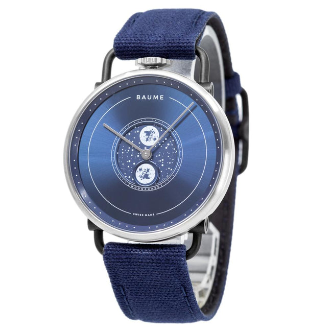 M0A10637-Baume & Mercier Men's M0A10637 Moon Phase Blue Watch