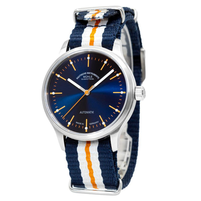 M1-40-72-NB-Muhle Glashutte Men's M1-40-72-NB  Panova Blue Dial Watch