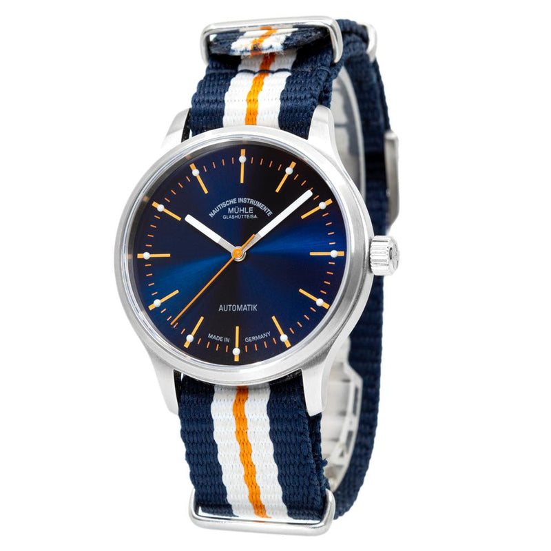 M1-40-72-NB-Muhle Glashutte Men's M1-40-72-NB  Panova Blue Dial Watch