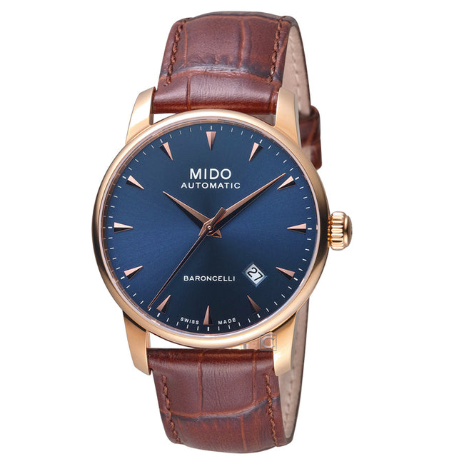 M86003158-Mido Men's M86003158 Baroncelli Mid NIght lue Dial Watch