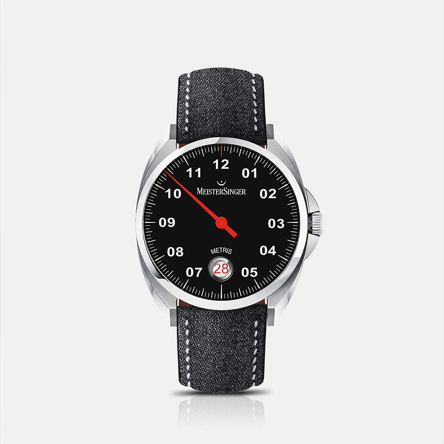 ME902-MeisterSinger Men's ME902 Metris Black Dial Watch