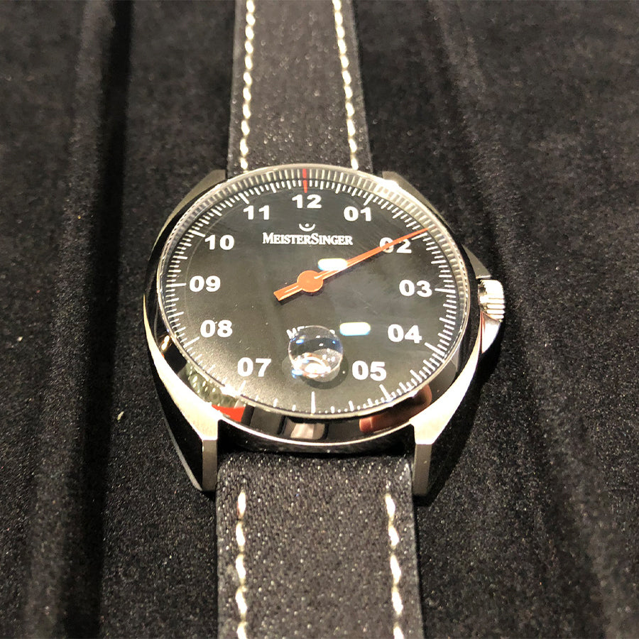 ME902-MeisterSinger Men's ME902 Metris Black Dial Watch