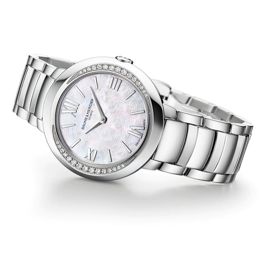 MOA10160-Baume&Mercier Ladies 10160 Promesse Diamond Set Watch