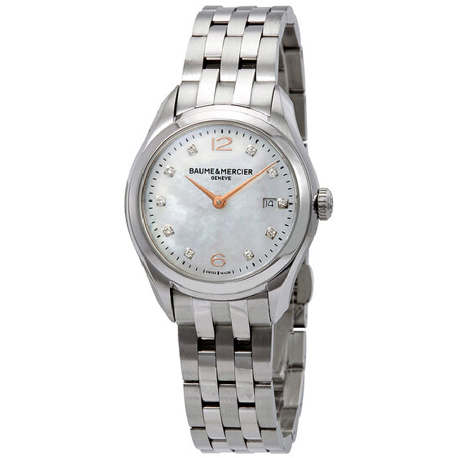 MOA10176-Baume&Mercier Ladies 10176 Clifton Diamond Set Watch