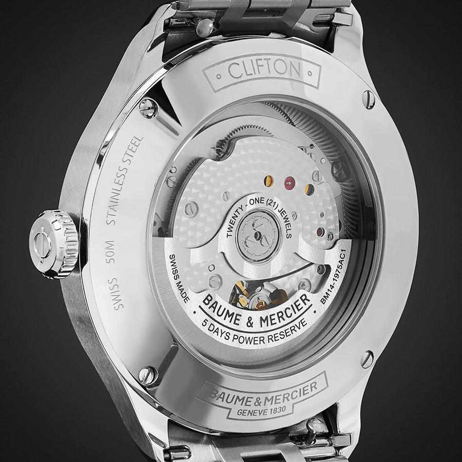 MOA10552-Baume&Mercier Men's 10552 Clifton Baumatic Moon Phase Watch
