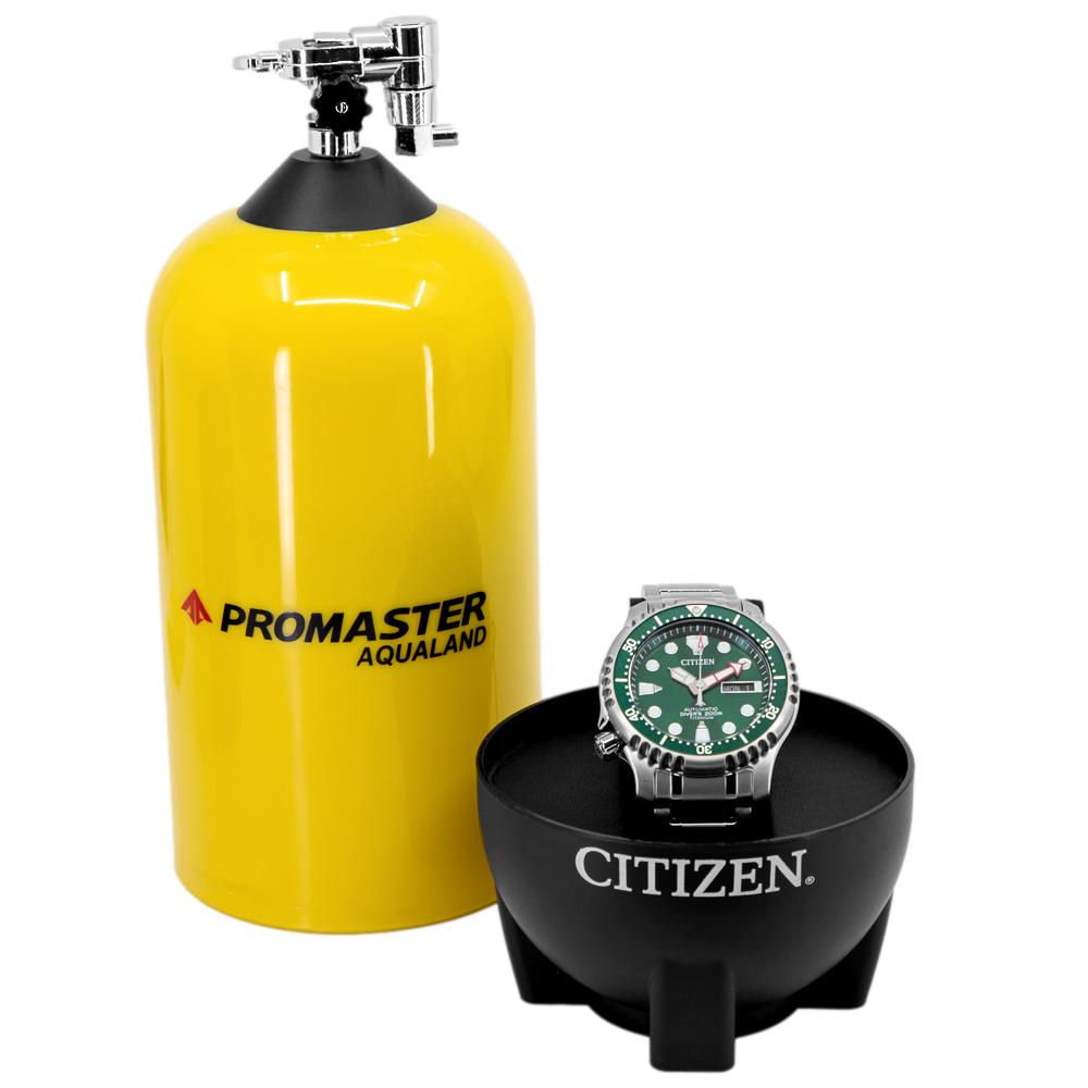 NY0100-50X-Citizen NY0100-50X Diver's Super Titanium 200mt Green Watch