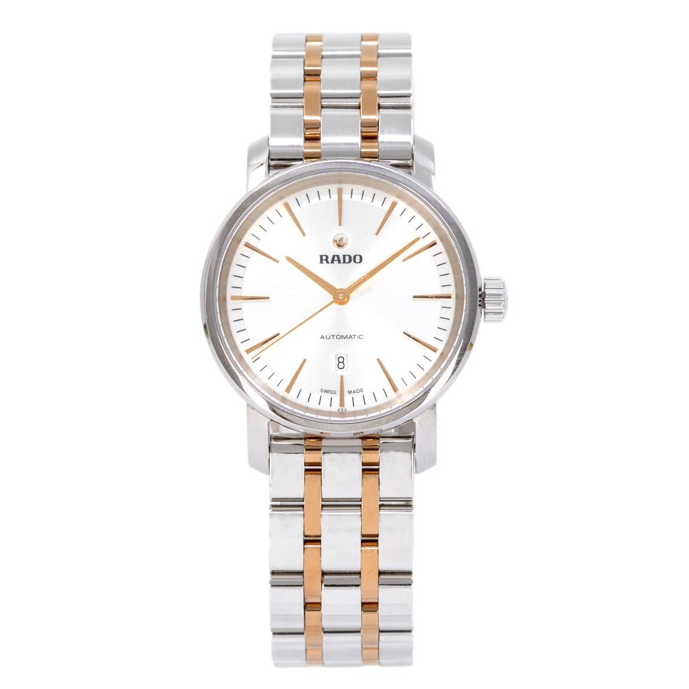 R14050103-Rado Ladies R14050103 Diamaster Two-Tone Silver Dial Watch