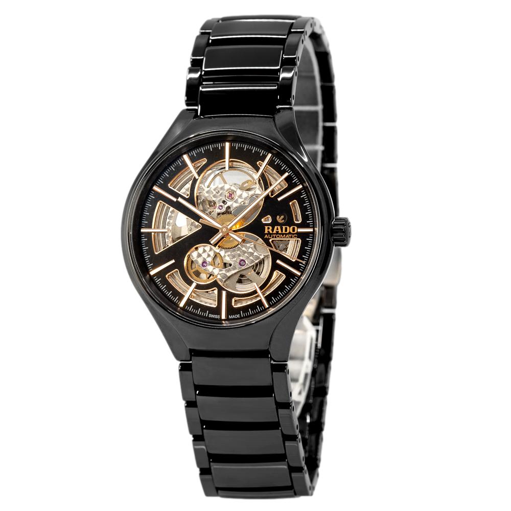 R27100162-Rado Men's R27100162 Open Heart Black/Skeleton Dial Watch