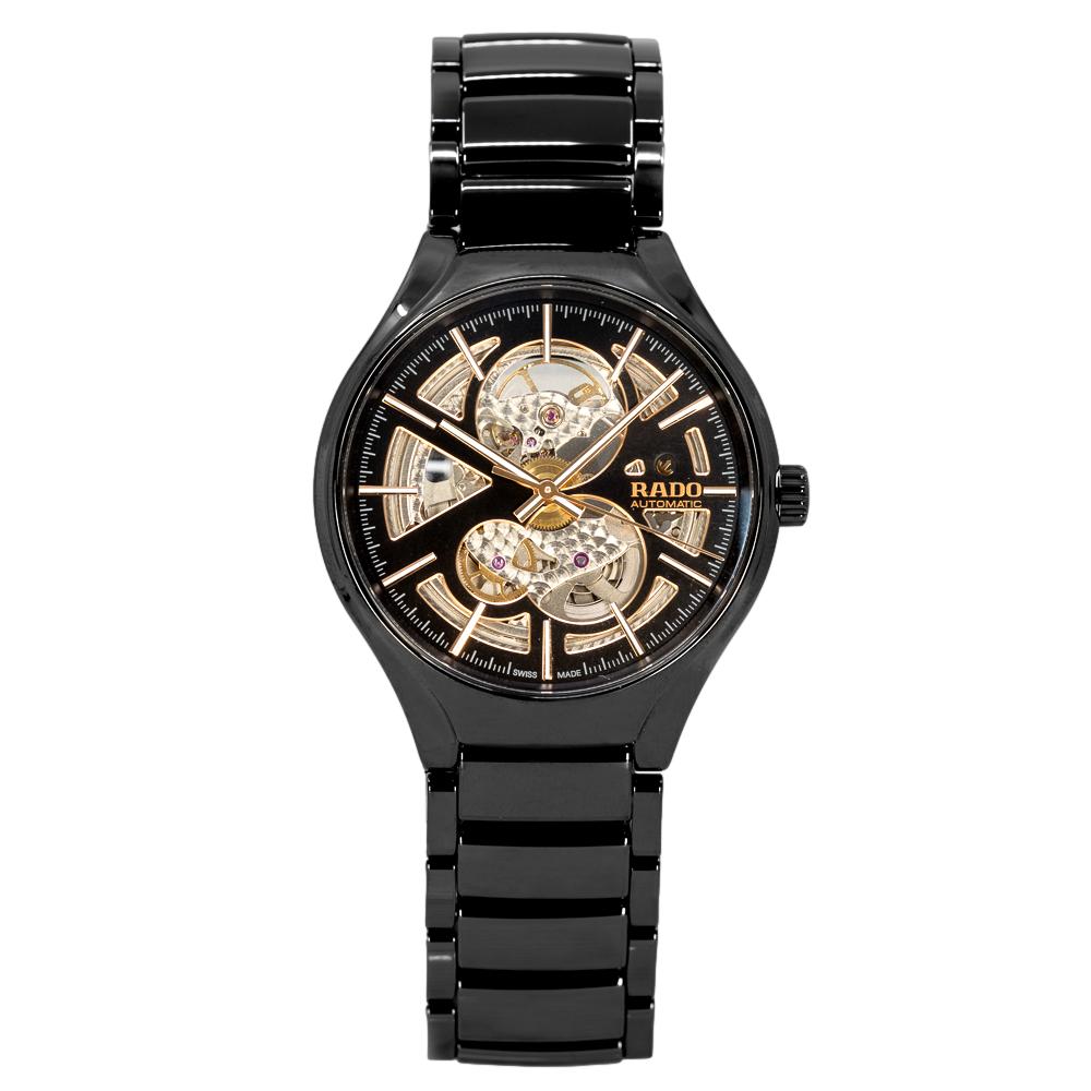 R27100162-Rado Men's R27100162 Open Heart Black/Skeleton Dial Watch