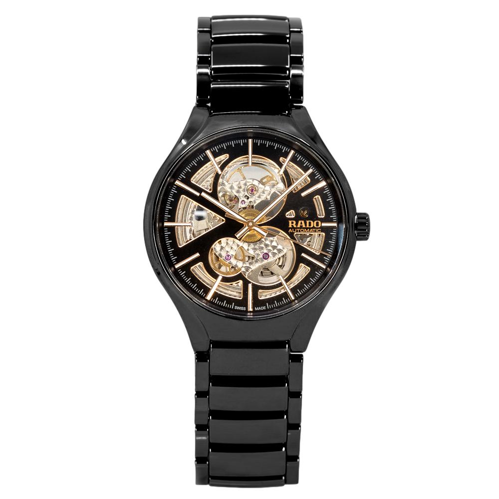 R27100162-Rado Men's R27100162 Open Heart Black/Skeleton Dial Watch