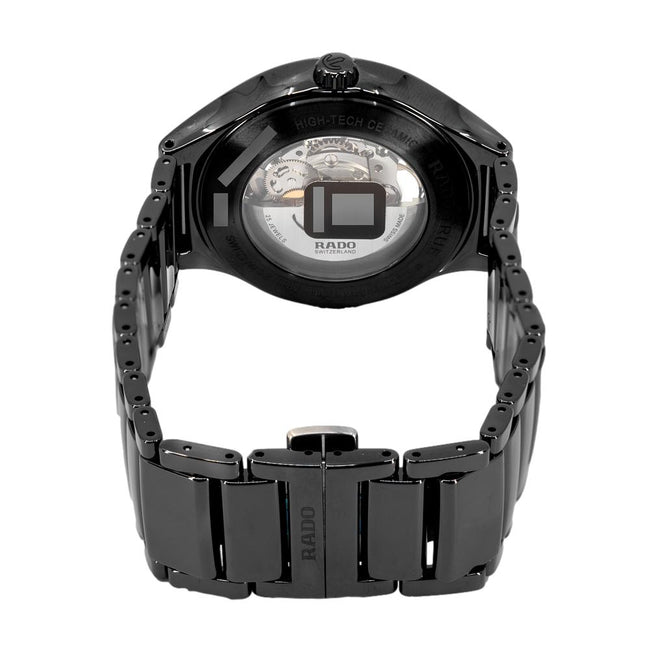 Rado Men s R27100162 Open Heart Black Skeleton Dial Watch