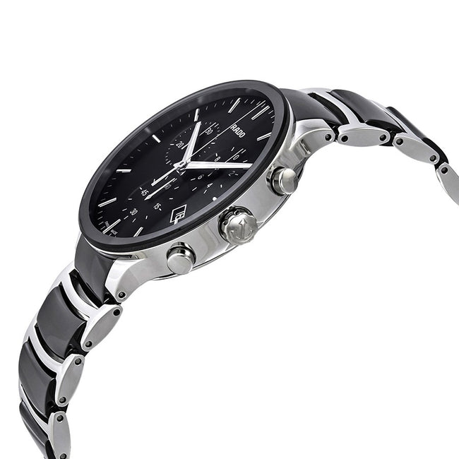 R30130152-Rado Men's R30130152 Centrix Chronograph Black Dial Watch