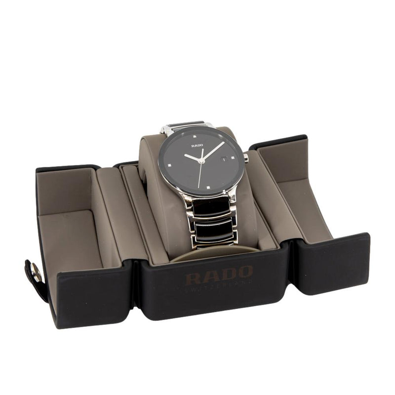 R30191712-Rado Ladies R30191712 Centrix Black Dial Ceramic Watch
