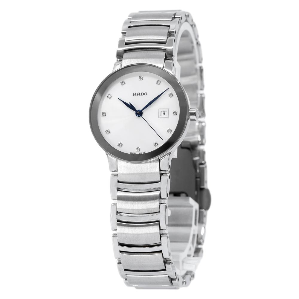 R30928733-Rado Ladies R30928733 Centrix Diamonds Silver Dial Watch