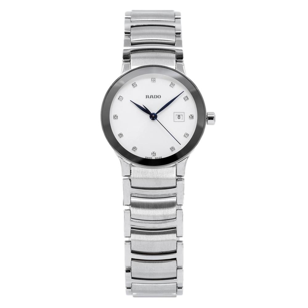 R30928733-Rado Ladies R30928733 Centrix Diamonds Silver Dial Watch